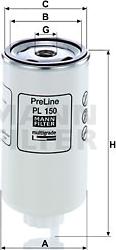 Mann-Filter PL 150 - Топливный фильтр autosila-amz.com