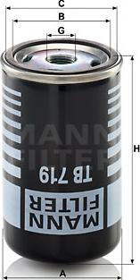 Mann-Filter TB 719 - Патрон осушителя воздуха, пневматическая система autosila-amz.com
