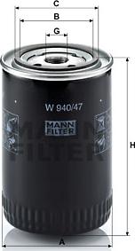 Mann-Filter W 940/47 - Масляный фильтр autosila-amz.com