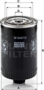 Mann-Filter W 940/13 - Масляный фильтр autosila-amz.com