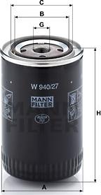 Mann-Filter W 940/27 - Масляный фильтр autosila-amz.com