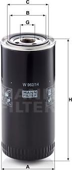 Mann-Filter W 962/14 - Масляный фильтр autosila-amz.com