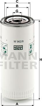 Mann-Filter W 962/8 - Масляный фильтр autosila-amz.com