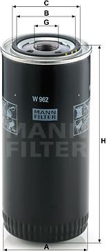 Mann-Filter W 962 - Масляный фильтр autosila-amz.com