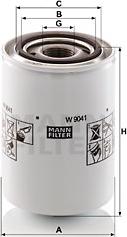 Mann-Filter W 9041 - Масляный фильтр autosila-amz.com