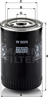 Mann-Filter W 9009 - Масляный фильтр autosila-amz.com