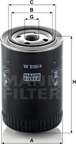 Mann-Filter W 936/4 - Масляный фильтр autosila-amz.com