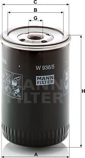 Mann-Filter W 936/5 - Масляный фильтр autosila-amz.com