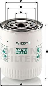 Mann-Filter W 930/13 - Масляный фильтр autosila-amz.com