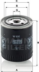 Mann-Filter W 930 - Масляный фильтр autosila-amz.com