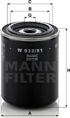 Mann-Filter W 932/81 - Масляный фильтр autosila-amz.com