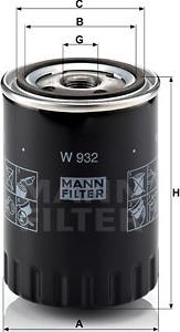 Mann-Filter W 932 - Масляный фильтр autosila-amz.com