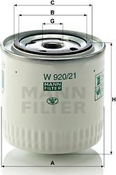 Mann-Filter W 920/21 - Масляный фильтр autosila-amz.com