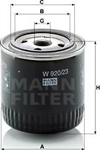 Mann-Filter W 920/23 - Масляный фильтр autosila-amz.com