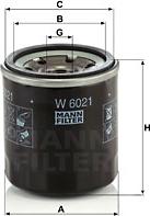 Mann-Filter W 6021 - фильтр масляный ! \Chevrolet Spark 0.8-1.2 05>/Aveo 1.2 08> autosila-amz.com