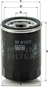 Mann-Filter W 610/9 - Масляный фильтр autosila-amz.com