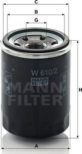 Mann-Filter W 610/2 - Масляный фильтр autosila-amz.com