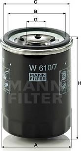 Mann-Filter W 610/7 - Масляный фильтр autosila-amz.com