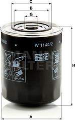 Mann-Filter W 1140/2 - Масляный фильтр autosila-amz.com