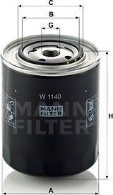 Mann-Filter W 1140 - Масляный фильтр autosila-amz.com