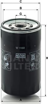 Mann-Filter W 1168 - Масляный фильтр autosila-amz.com