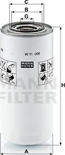 Mann-Filter W 11 006 - Масляный фильтр autosila-amz.com