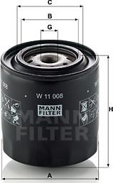 Mann-Filter W 11 008 - Масляный фильтр autosila-amz.com