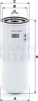 Mann-Filter W 11 102/50 - Масляный фильтр autosila-amz.com