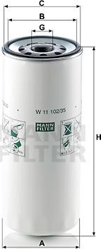 Mann-Filter W 11 102/35 - Масляный фильтр autosila-amz.com