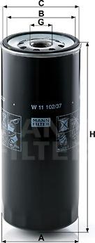 Mann-Filter W 11 102/37 - Масляный фильтр autosila-amz.com