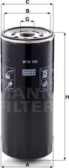 Mann-Filter W 11 102 - Масляный фильтр autosila-amz.com