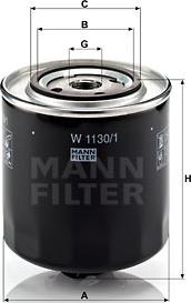 Mann-Filter W 1130/1 - Масляный фильтр autosila-amz.com