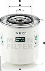 Mann-Filter W 1130/3 - Масляный фильтр autosila-amz.com