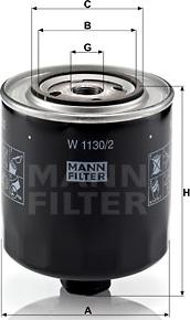 Mann-Filter W 1130/2 - Масляный фильтр autosila-amz.com