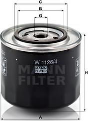 Mann-Filter W 1126 - Масляный фильтр autosila-amz.com