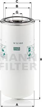 Mann-Filter W 13 145/3 - Масляный фильтр autosila-amz.com