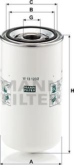 Mann-Filter W 13 120/2 - Масляный фильтр autosila-amz.com