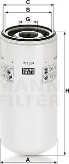 Mann-Filter W 1294 - Масляный фильтр autosila-amz.com