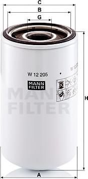 Mann-Filter W 12 205 - Масляный фильтр autosila-amz.com