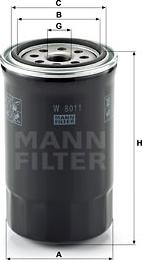 Mann-Filter W 8011 - Масляный фильтр autosila-amz.com