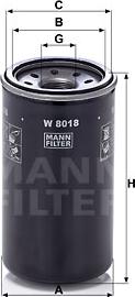 Mann-Filter W 8018 - Фильтр масляный ISUZU D-MAX 02- autosila-amz.com