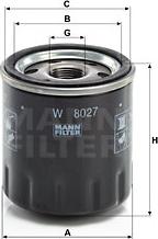 Mann-Filter W 8027 - Масляный фильтр autosila-amz.com