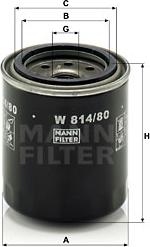 Mann-Filter W 814/80 - Масляный фильтр autosila-amz.com