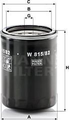 Mann-Filter W 815/82 - MANN фильтр масляный W 815/82 снят с пр-ва без замены autosila-amz.com