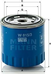 Mann-Filter W 815/3 - Фильтр MANN-FILTER W 815/3 (W 712/14) (W 815/3 X) (W 815/4) (W 914/11) (W 914/15) (W 914/9) Масляный autosila-amz.com