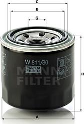 Mann-Filter W 811/80 - Масляный фильтр autosila-amz.com
