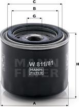 Mann-Filter W 811/81 - Масляный фильтр autosila-amz.com