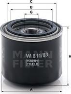 Mann-Filter W 811/83 - Масляный фильтр autosila-amz.com