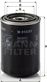 Mann-Filter W 818/81 - Масляный фильтр autosila-amz.com
