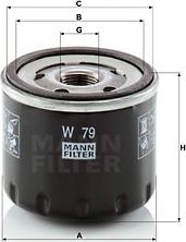 Mann-Filter W 79 - Масляный фильтр autosila-amz.com